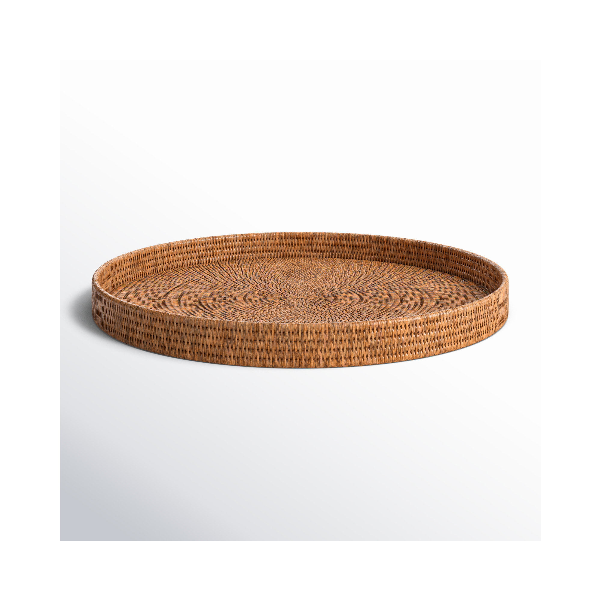 Landers Handmade Serving Tray,  2" H x 32" W x 32" D, Honey Brown