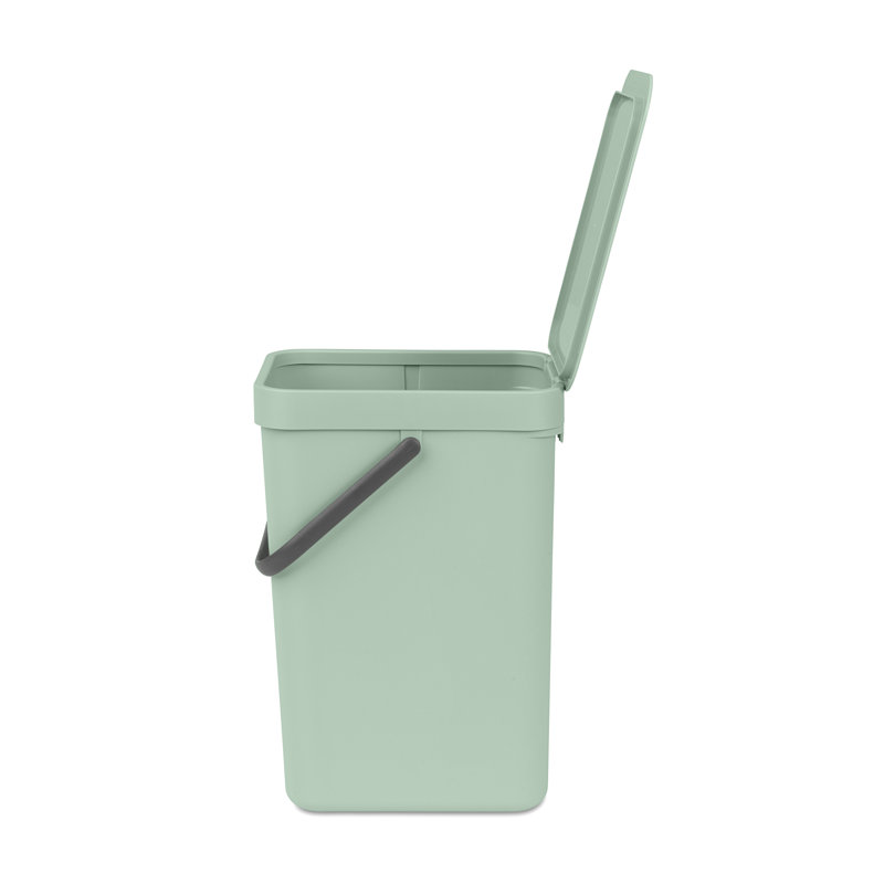 Brabantia Sort & Go Plastic Recycling Bin, 3.2 Gallon, Jade Green