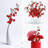 6 Pcs Faux Flowers Long Stem Plum Blossom Home Decoration-609288395