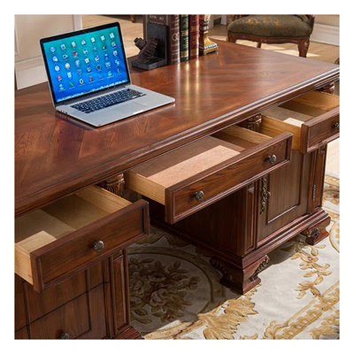Bureau d'ordinateur en bois massif American
