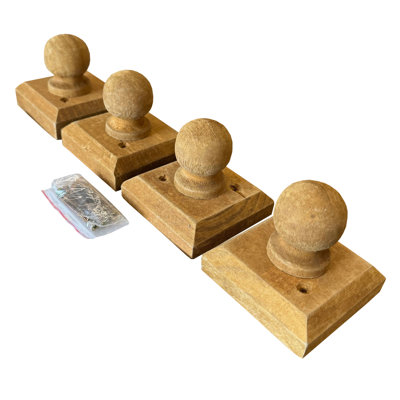 Selections Brown Solid Wood Post Cap / Top