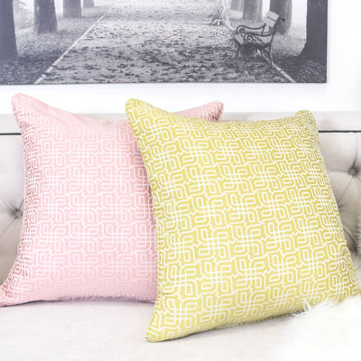 Sealena Geometric Outdoor Reversible Throw Pillow