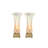 Glass Silver Uplight with Gold Base Set
