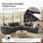 Cioffi 114"W Oversized L Shaped 5 Piece Down Blend Modular Cloud Sectional Sofa with Removable Cushion Cover-816677045