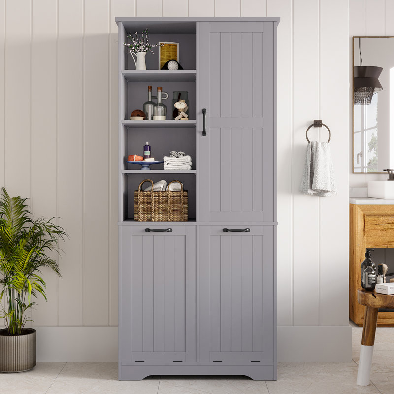 Freestanding Bathroom Cabinet, Grey