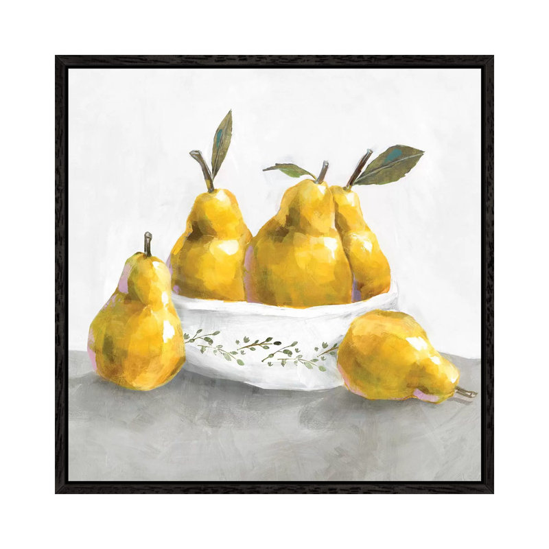 Pears by Isabelle Z - Print on Canvas, Black Framed, 66.04 cm H x 66.04 cm W