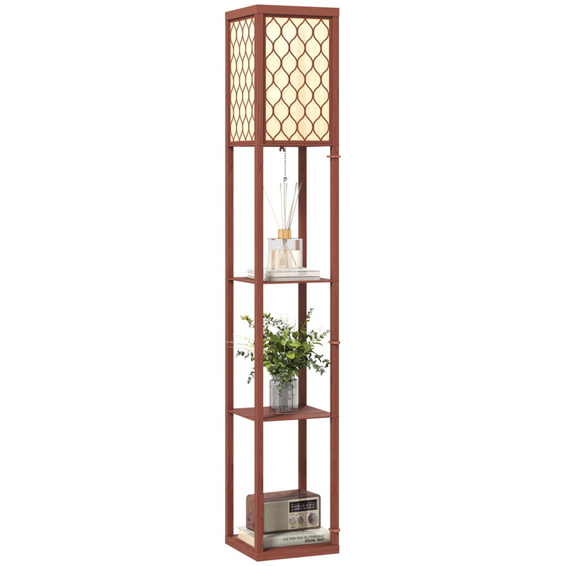 160cm Column Floor Lamp, Brown