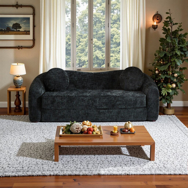 Upholstered Sofa, Black