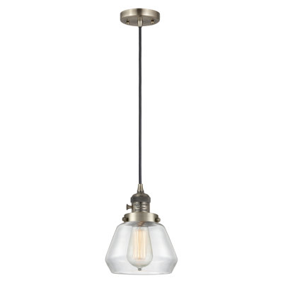 Franklin Restoration - Elim - Mini luminaire suspendu à cordon de 7 po - Interrupteur marche / arrêt - Ampoule non incluse