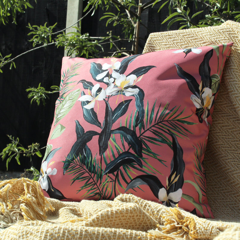 Honolulu Indoor / Outdoor Floral Square Cushion Cover