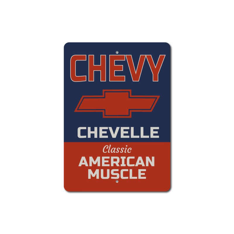 Enseigne en aluminium Chevelle American Muscle, H 14 po x l 10 po x P 0,04 po