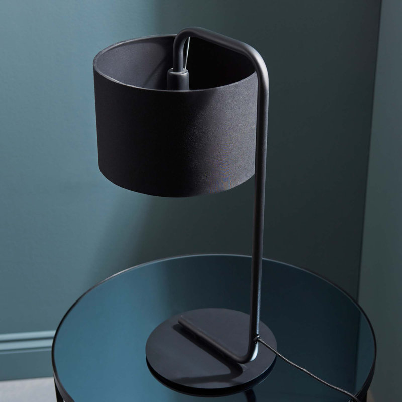 Tolzmann Metal Table Lamp, Black, Black