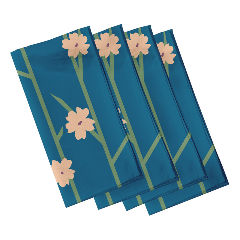 Ensemble de serviettes 4 pièces Brainard, L 18 po x L 18 po, Bleu sarcelle