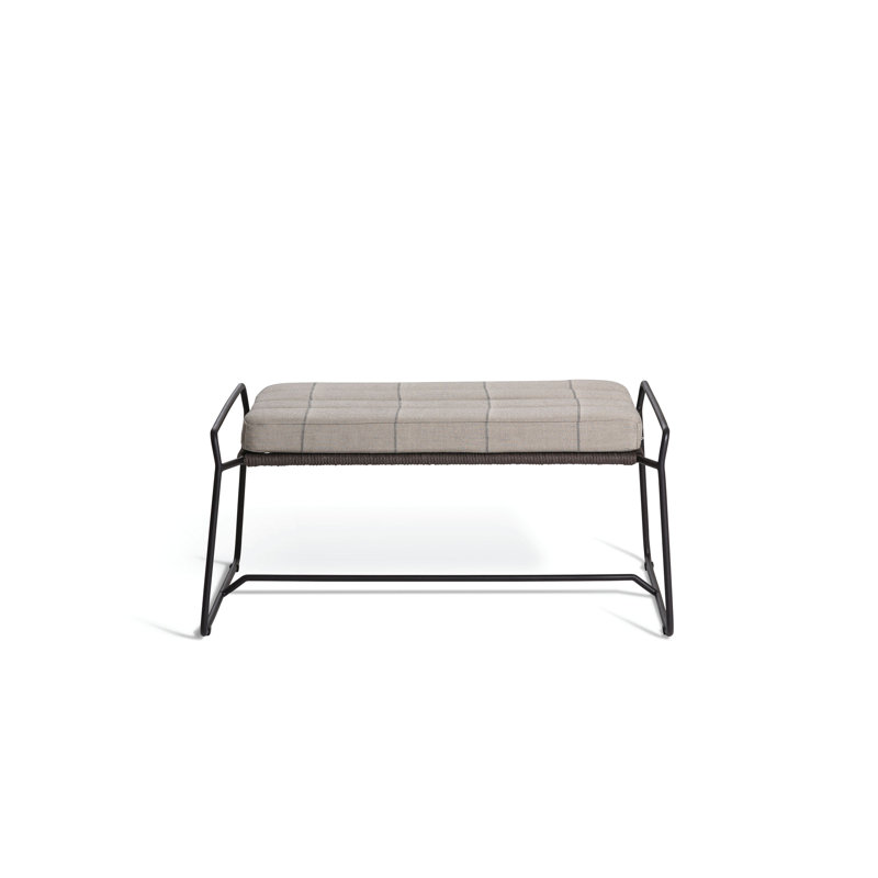 Sandur Outdoor Ottoman, Taupe Rope/Anthracite Frame