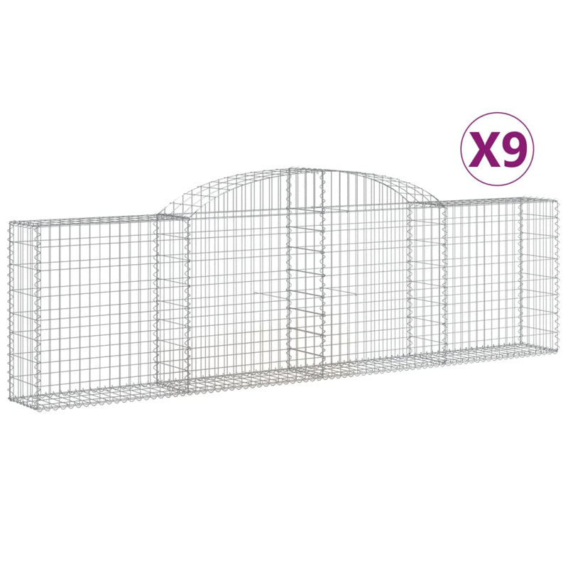 Clôture en métal argenté H 31,5 po x l 157,5 po
