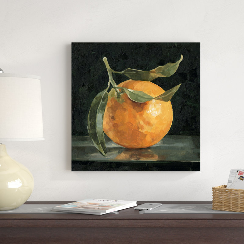 " Dark Orange Still Life I " by Emma Caroline Painting Print, 20" H x 20" W