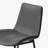 28.7" Gray Upholstered Bar Stools With Back And Metal Legs, Armless Counter Chairs For Kitchen Island, Set Of 2