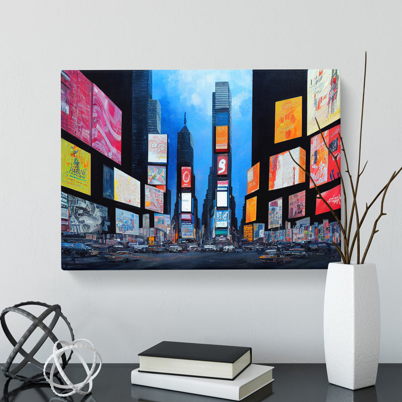 Times Square Art Painting Vol.4 - Wrapped Canvas Painting, 35cm H x 50cm W x 3cm D