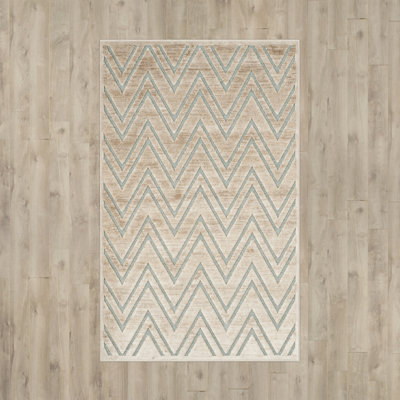 Tapis taupe / turquoise Haileymarie
