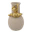 Vase décoratif 6,9 x 6,9 x 11,4 "avec figurine dorée abstraite