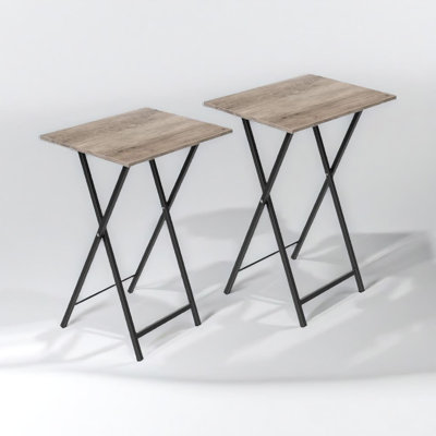 Kratika 2 Piece Side Table Set Folding End Tables Home Living Room Furniture