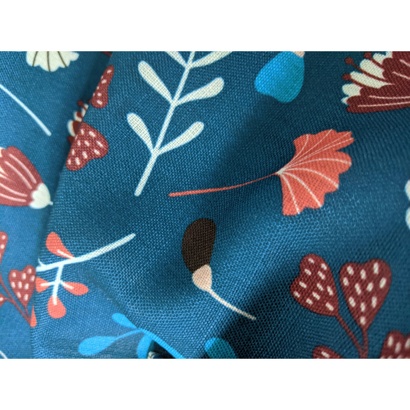 Tissu Meter Jeanne couleur 01, Bleu marine / bleu / rouge / rose