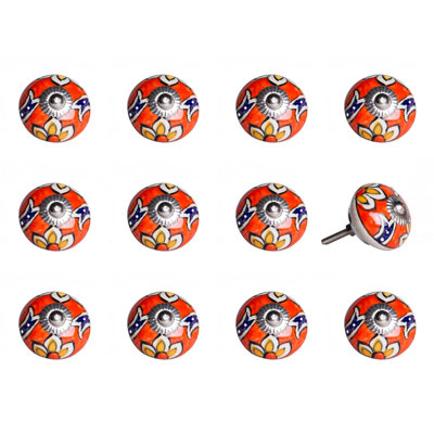 Handpainted 1 1/2" Diameter Round Knob Multipack