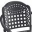 Ensemble de salle à manger 7 pièces en fonte d'aluminium toutes saisons comprenant 2 chaises pivotantes, 6 chaises et une table rectangulaire avec cadre noir