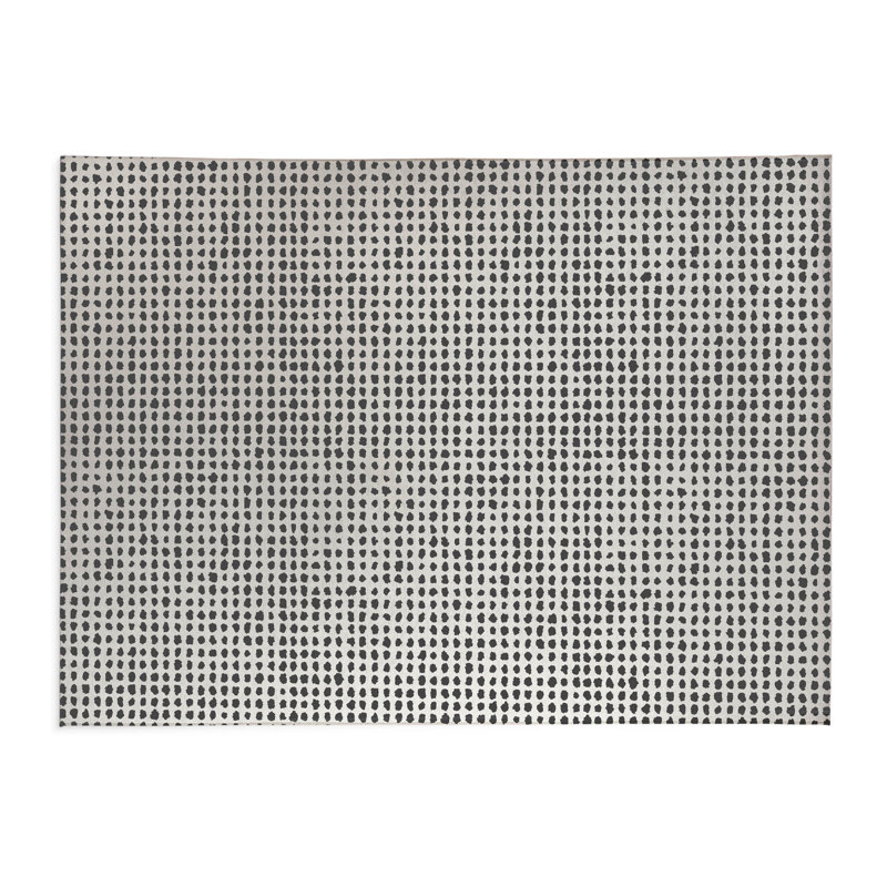 Grunge Row Kids Play Mat, Rectangle 3' x 5', Ivory/Charcoal