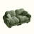 Standard W 76.3",Sd 33.8",Loveseat Upholstered Sofa With 2 Throw Pillows For Living Room, Apartment, Small Family House,Tiny Space,Seats 2, Modular Sectionals,Easy Assembly,Soft Cloud-Like, Glossy Chenille, Green-1771094376