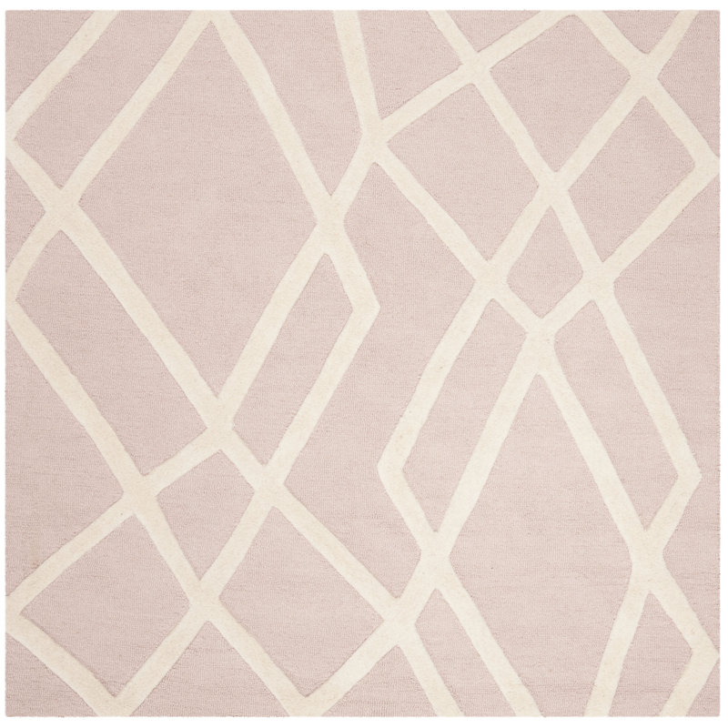 Tapis en laine touffeté à la main Krystyna, Carré 5 pi