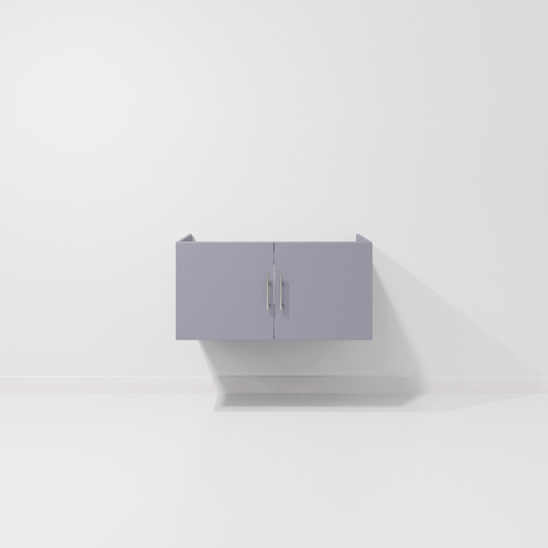 Meuble-lavabo simple l 36 po x P 22 po Geneva, Gris foncé