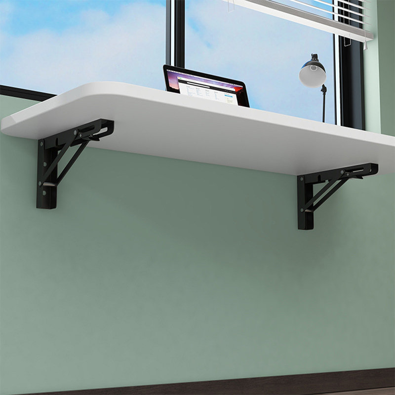 Metal Base Floating Desk, 3cm H x 75cm W x 24cm D, White