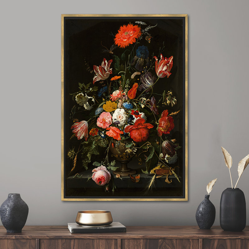 Print on Canvas, 110 cm H x 80 cm W, Gold Floater Framed