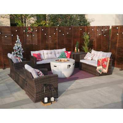 Tolentino 7 - Person Patio Conversation Set