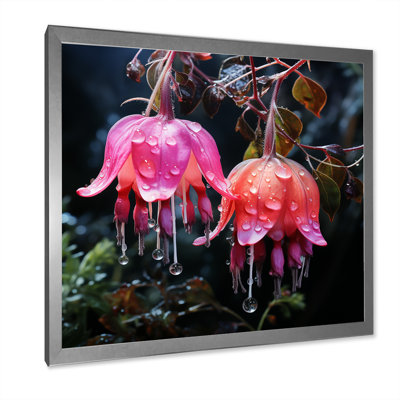 Pétale rose fuchsia coccinea II - Fuschia, art mural