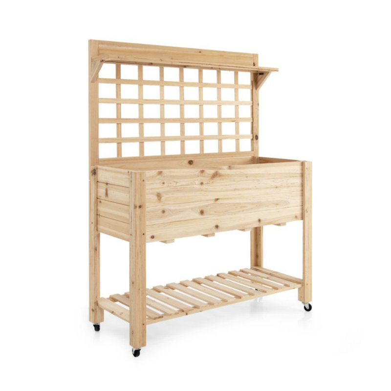 Nanka Wood Elevated Planter