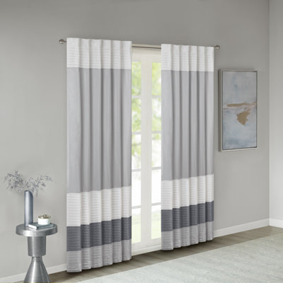 Amherst Polyoni Pintuck Single Curtain Panel