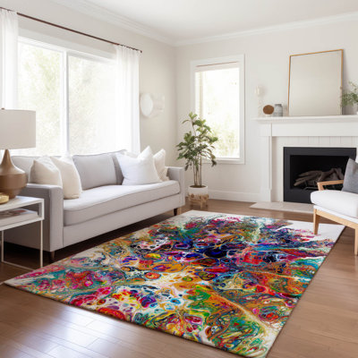 Premium Machine Washable Mayfield Kaleidoscope Rug