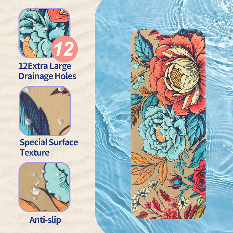 Tapis pour salle de bain 40 po x 16 po Boho