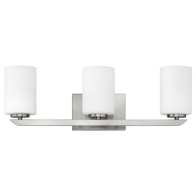 Kyra Three-Light Bath Vanity, Brushed Nickel