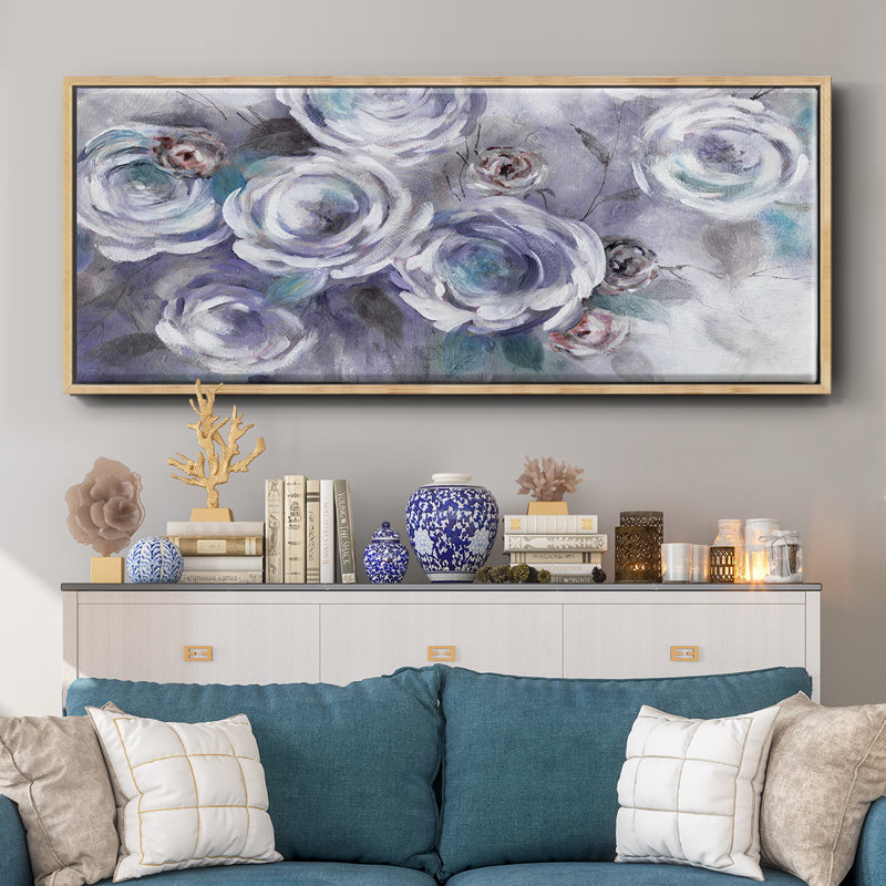Iced Flowers- Framed Canvas