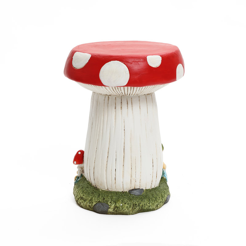 Gnome Mushroom MgO Sculpture Side Table Indoor/Outdoor