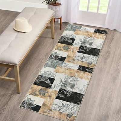 Desnee Washable Patchwork Indoor Rug