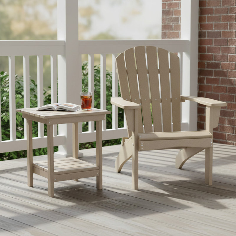 Table d'appoint Weatherwood Polywood, Beige