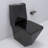 Square One Piece Toilet Dual Flush 1.6 GPF Elongated Rectangular Modern Design Chair Height -91358196