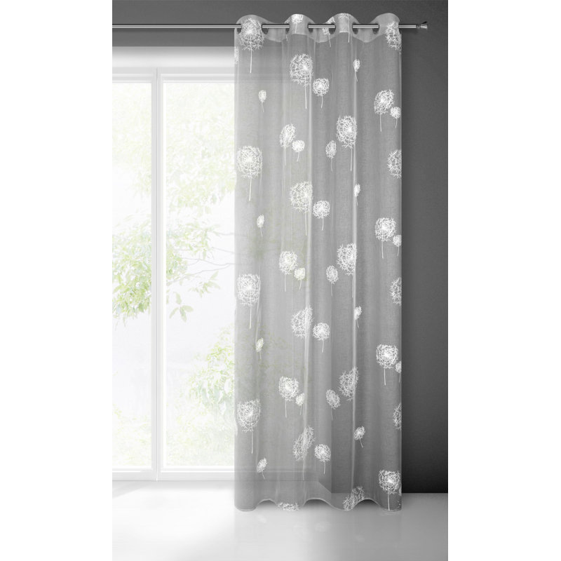 Wertz Sabine Eyelet Single Curtain, Grey, 250cm H x 140cm W
