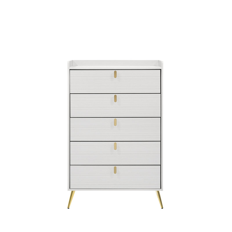 Commode 5 tiroirs avec poignées