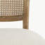 Chaises de salle à manger rembourrées en bois d'hévéa Orlando