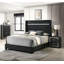 Meuble de chambre à coucher moderne à 1 tiroir Glam 4 tiroirs avec poignées en métal noir